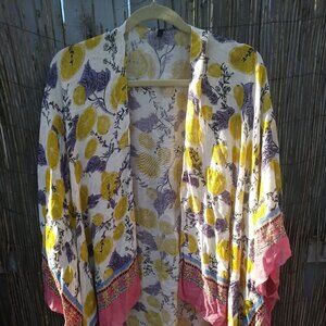 Cover Up Multicolor Floral & Lemons India Women's - No Size - See Measurements
